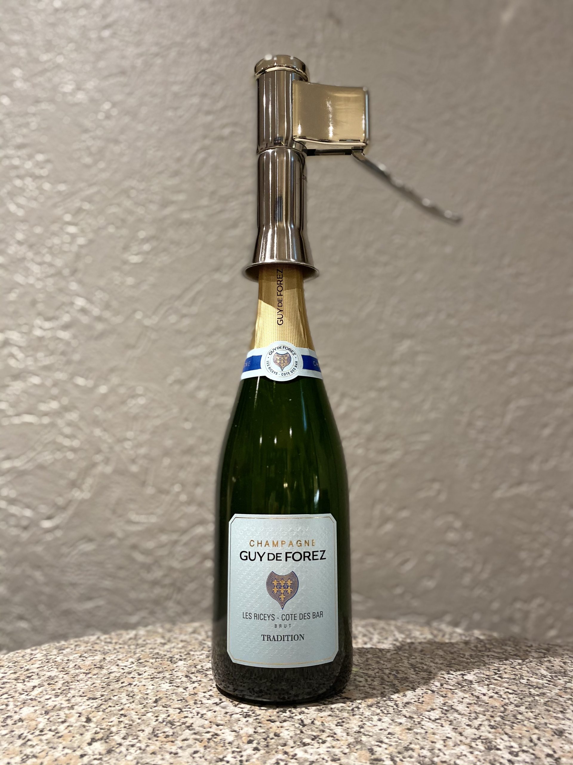 Tire bouchon Champagne DescorJet - Ouvre bouteille